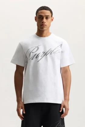T-shirt « Crystal Slanted Script »