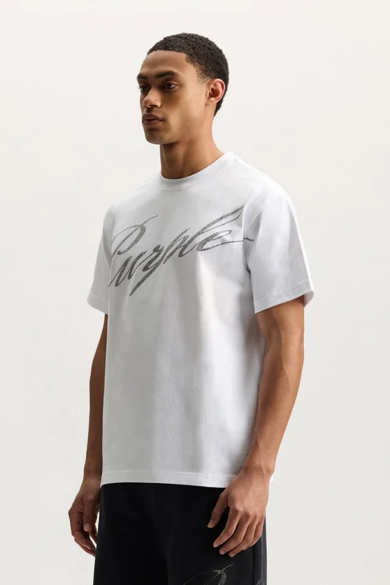 T-shirt « Crystal Slanted Script »