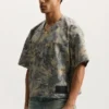 T-shirt en cuir imprimé camouflage