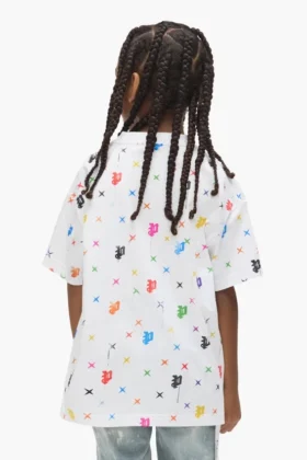 T-shirt enfant à monogramme peint