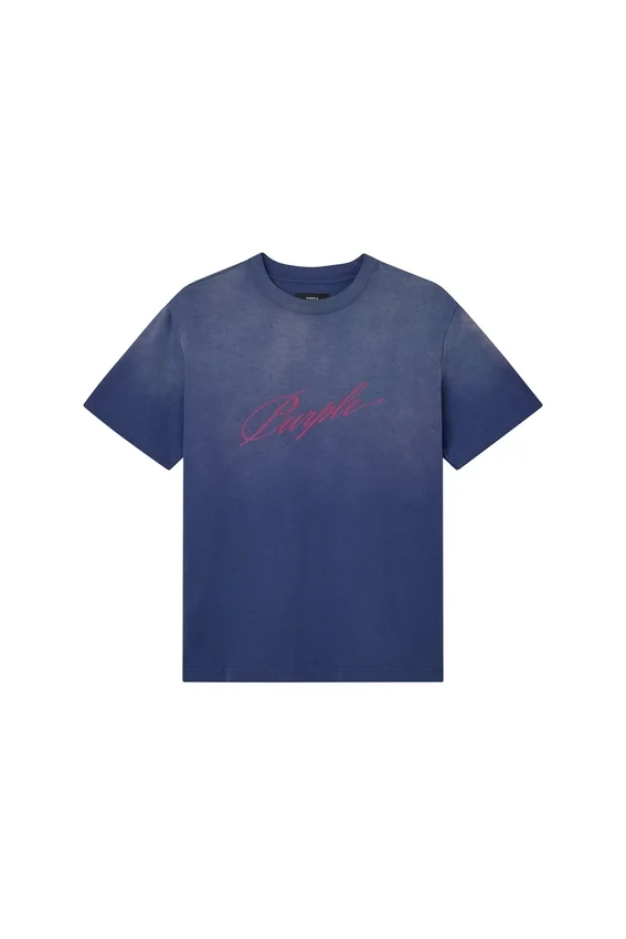 T-shirt à inscription en italique