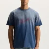 T-shirt à inscription en italique