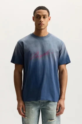 T-shirt à inscription en italique
