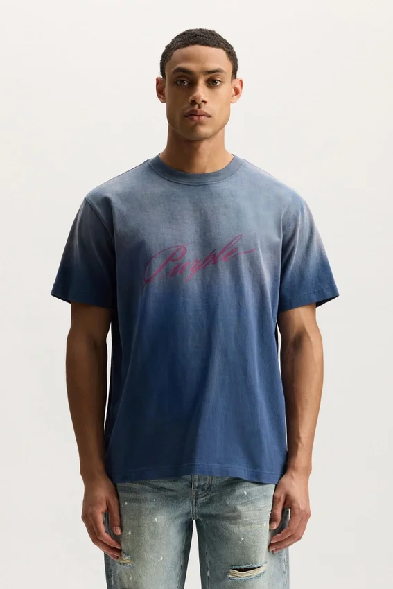 T-shirt à inscription en italique