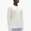 T-shirt à manches longues en tissu gaufré