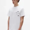 T-shirt à monogramme orné de perles