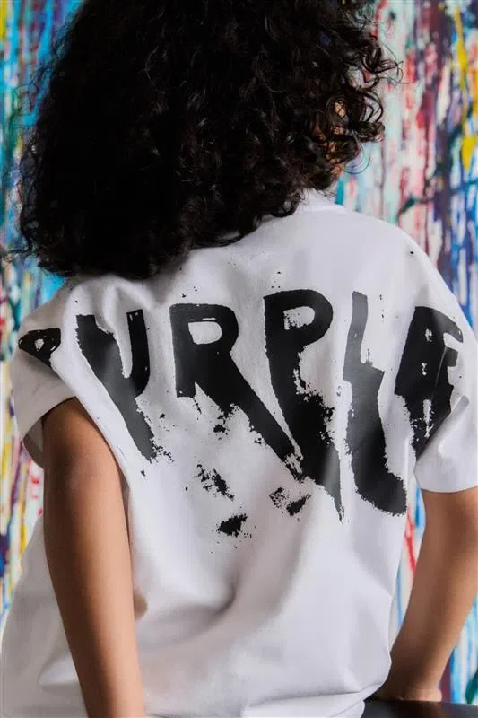 T-shirt pour enfant avec logo peint