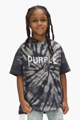 T-shirt tie-dye pour enfants avec triple logo