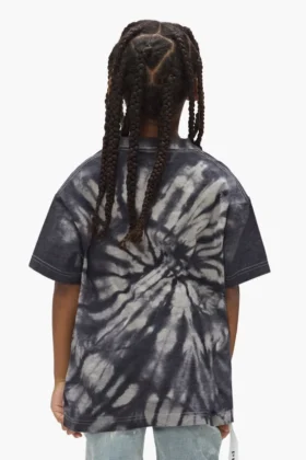 T-shirt tie-dye pour enfants avec triple logo