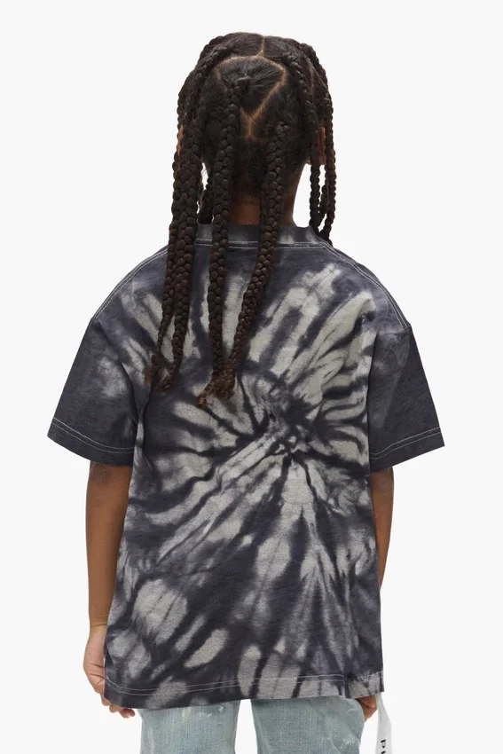 T-shirt tie-dye pour enfants avec triple logo
