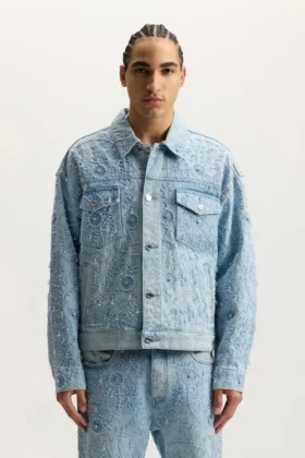 Veste de camionneur ornée
