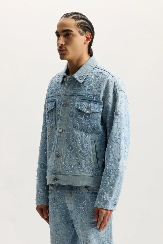 Veste de camionneur ornée