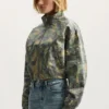 Veste en cuir camouflage peint