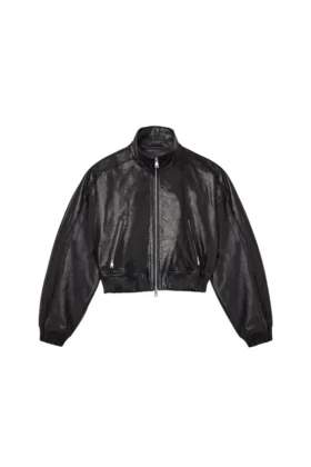 Veste en cuir verni