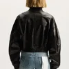 Veste en cuir verni