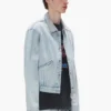 Veste trucker à col contrasté